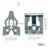 10 Pezzi Fermo Rivetto Fastener a U Universale per Console Centrale Cruscotto Auto Clip Metalliche per Pannelli Trim Auto