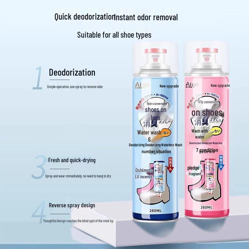 Shoe & Sock Deodorant Spray - Odor Eliminator with Silver Ion