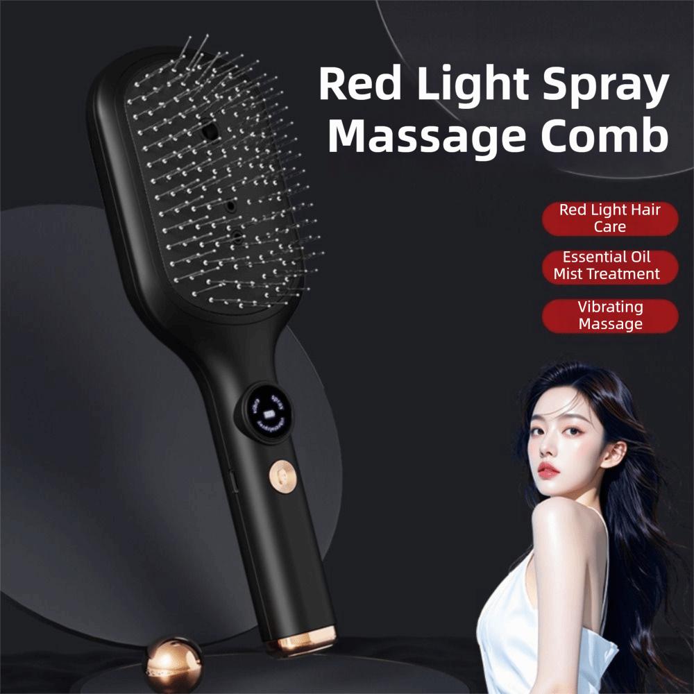 Anti-Frizz Large Tank Electric Spray Hair Brush Multi-Function 2-In-1 Misting Hair Brush  Household