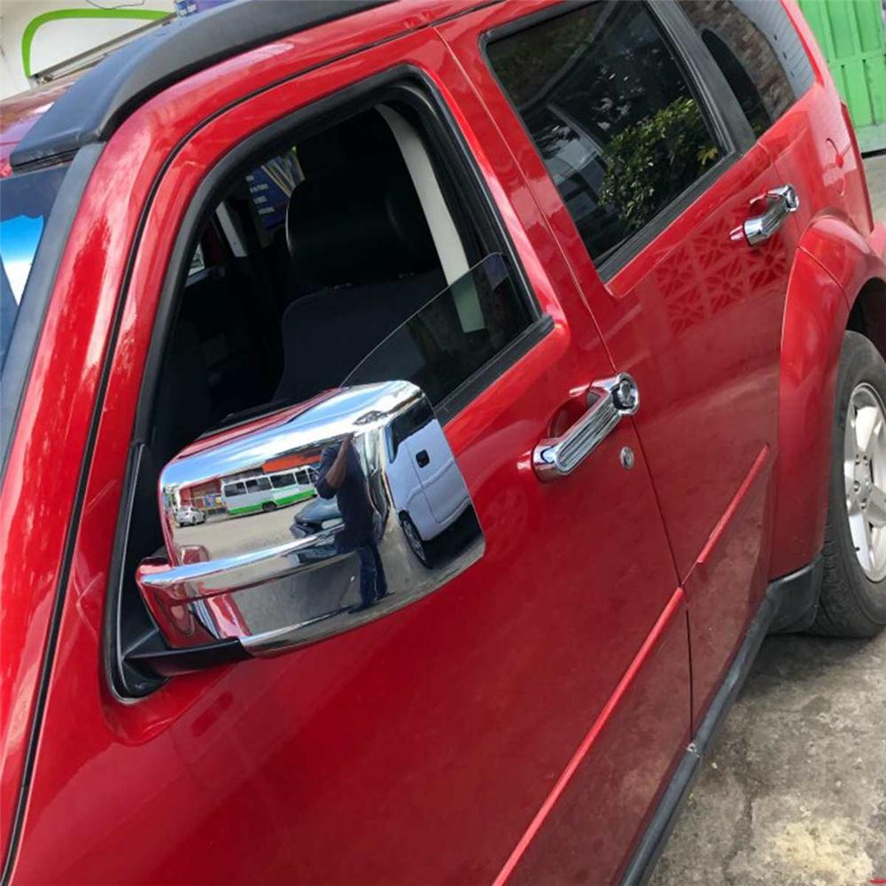 Pair Side Rearview Mirror Cover Cap For Dodge Nitro 2007-11 Jeep Liberty 2008-12