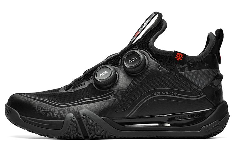Li Ning Men's Black Saga 2 Max Slip Resistant Abrasion Resistant Mid Top Badminton Shoes Unisex Ayat001-2 Cm