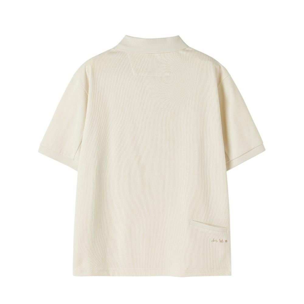 BROMPTON LONDON Collar T-Shirt - Butter (P252Upl131)