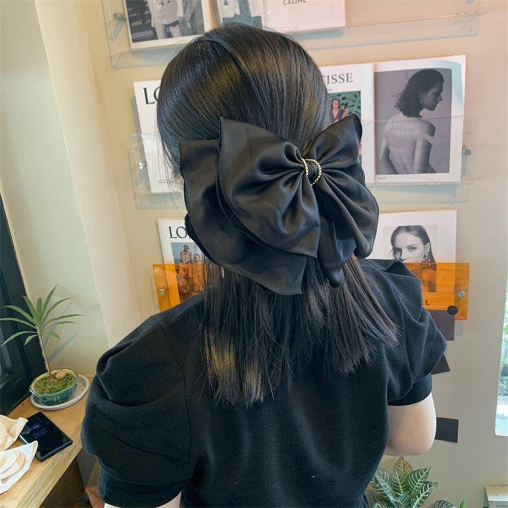 

Cloth Girl Gift Solid Color Hair Accessory Ponytail Clip Korean Style Hairpin Women Large Hair Clip чёрный