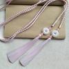 Handwoven Traditional Chinese Style Hanfu Waist Tie Belt with Ping An Pendant for Women Men Cosplay Daily Outfits