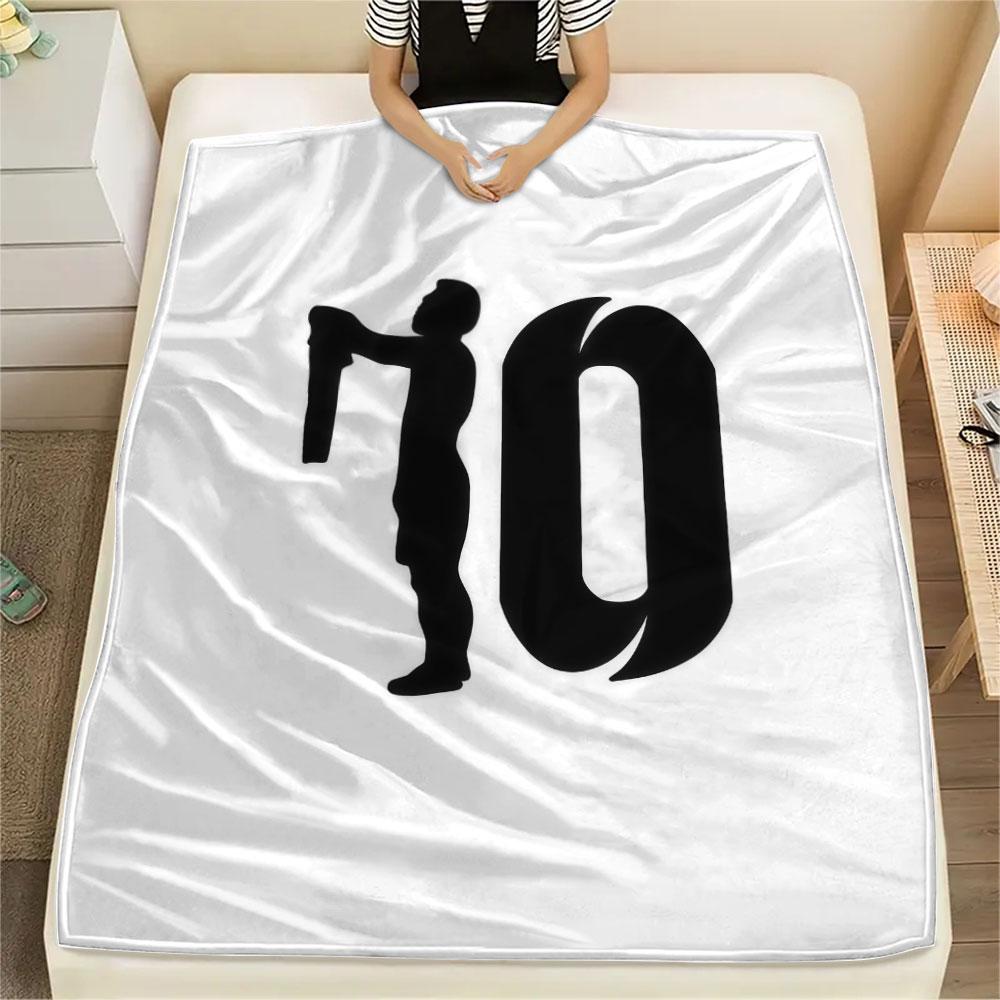 1PC Lionel Messi Patterned Flannel Blanket Suitable For All Seasons for Home Decor Warmth and Comfort Gifts Holiday Present