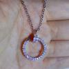 Simple Fashion Rose Gold Inlaid Full Diamond Nail Necklace Luxury Curved Nail Round Pendant Clavicle Chain For Ladies