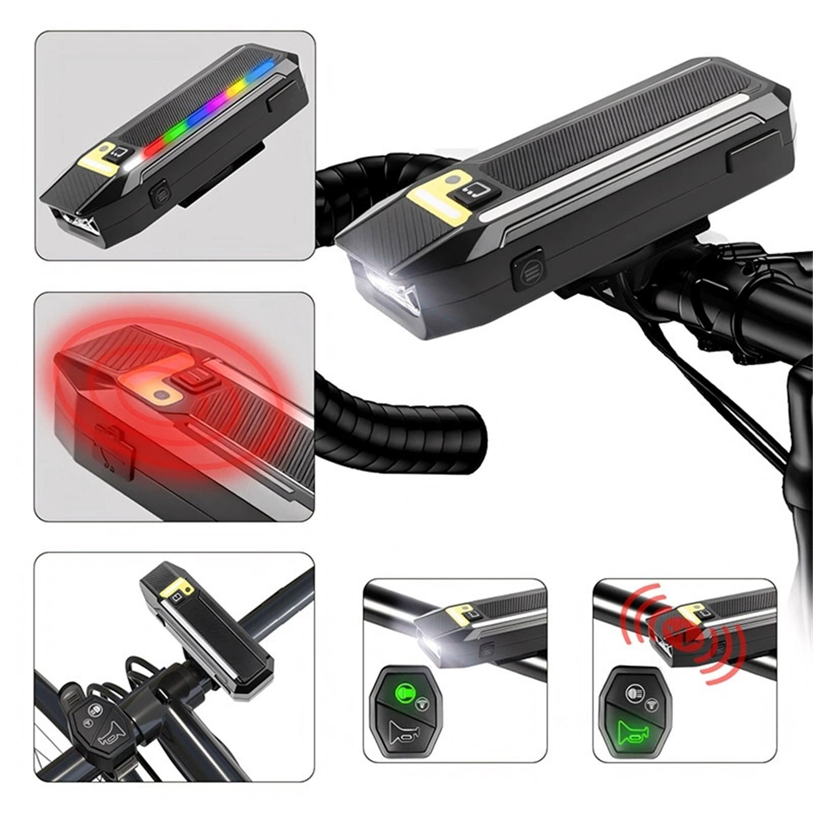 

Smart Night Light – LED Light-Sensing Headlight with Remote Control, USB Rechargeable, Built-In Speaker for Night Cycling One Size чёрный