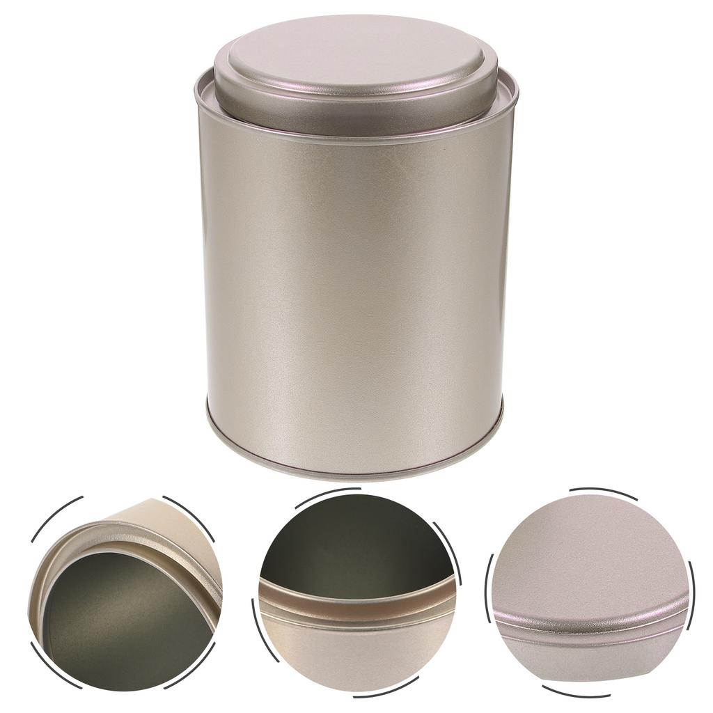 Household Tea Canister Practical Multi-Function Sealing Desktop Tinplate Container Storage Supply Tea Canister
