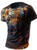 Flame Animal модная мужская футболка с 3D принтом футболка для уличного спорта уличная футболка черная рубашка с круглым вырезом летняя весенняя одежда одежда