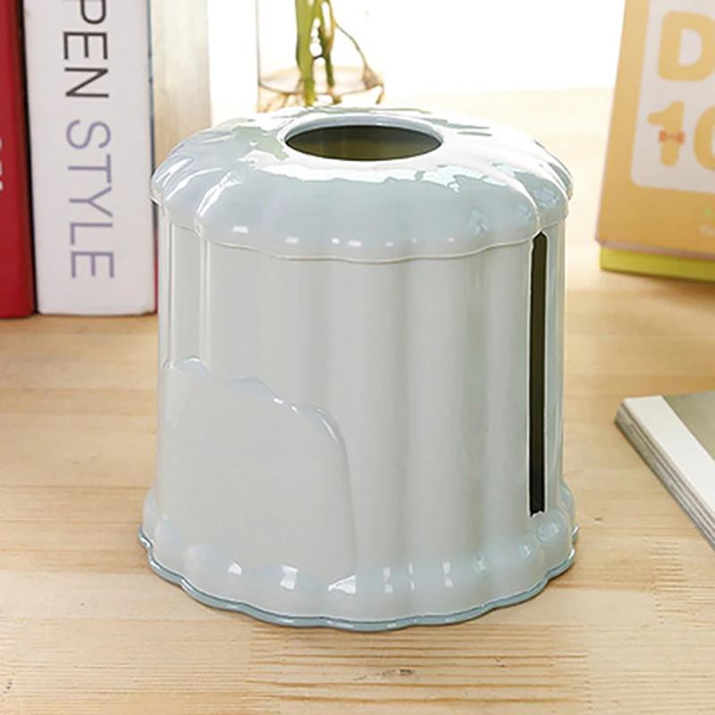 

1 шт., двухстворчатая коробка для салфеток, держатель для салфеток, контейнер для бумажной коробки, украшение для домашнего стола, рулонная бумага, органайзер, коробка, держатель для мыла синий