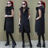Autumn Winter Women's Solid Color Hooded Vest Loose Thickening Warm Women's Sleeveless Jacket