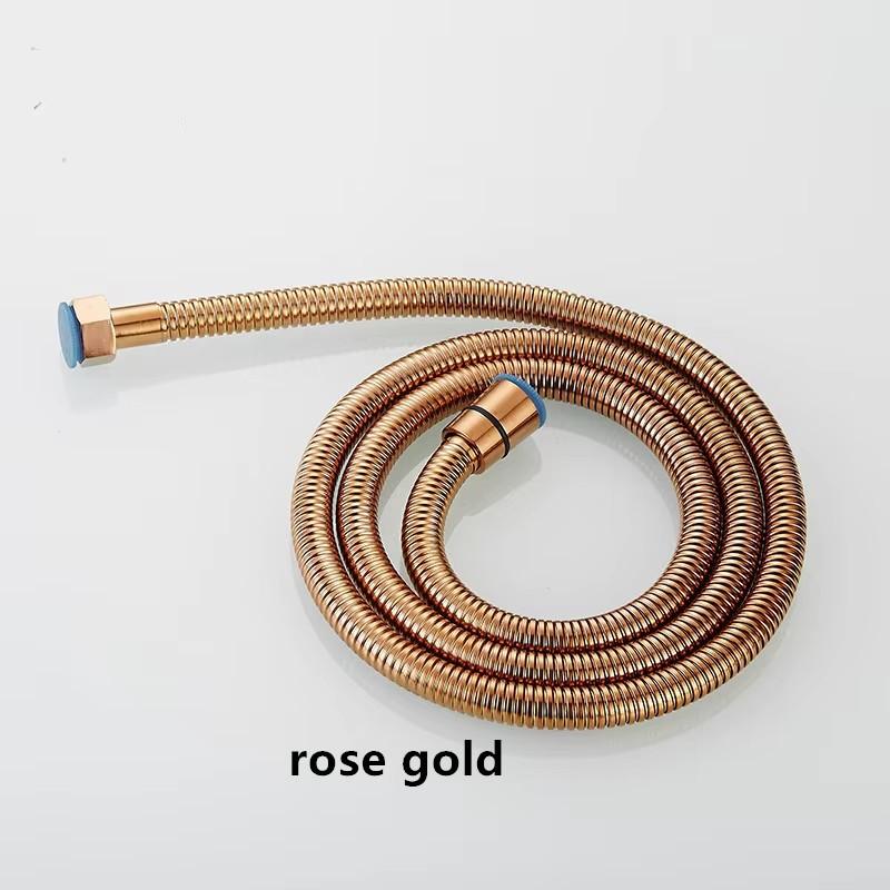 G1/2 " Flexible Nickel Shower Hose 1.5m Antique Plumbing Hose Stainless Gold Steel Bathroom Hose Gray Bathroom Shower head Pipe