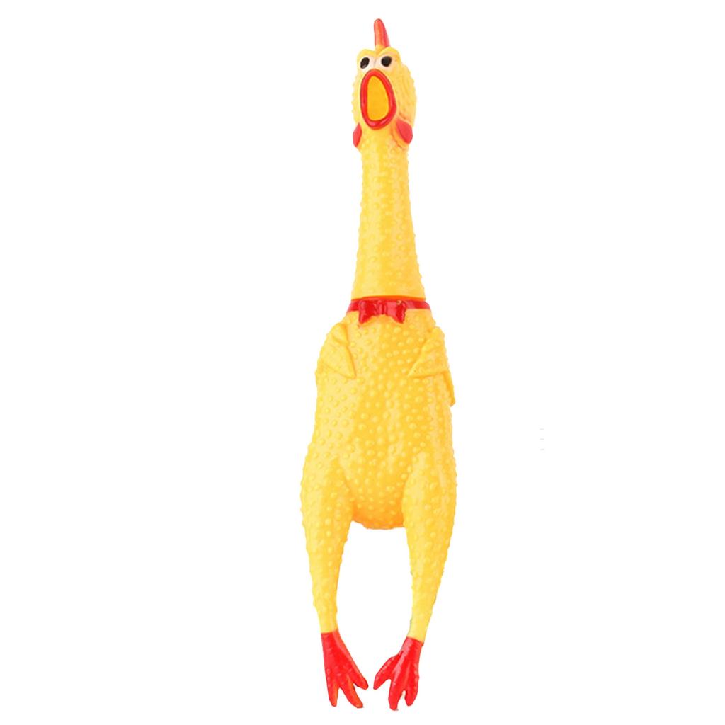 Giocattoli per Cani Pollo Che Urla Giallo Sollievo dallo Stress Divertente Sicurezza Pollo Cinguettante Giocattolo per Adulti Bambini L
