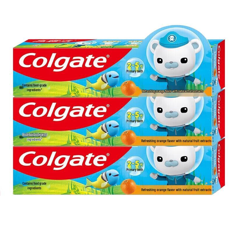 Colgate Miamiao Brush Kids Toothpaste, Orange (3 x 40g)