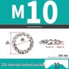 Iron Serrated Locking Washer Set with Anti-Loosening Shims