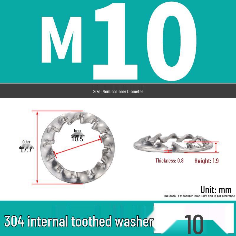 Iron Serrated Locking Washer Set with Anti-Loosening Shims