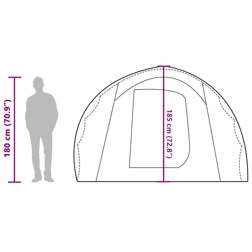Tunnel Tent for 4 Persons Blue Waterproof