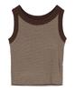 Titibait Rib Knit Tank Top AFXP4210 Medium Brown Color-Coordinated Women's