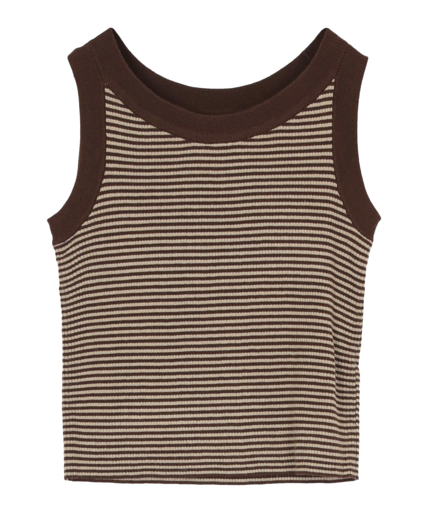 

Titibait Rib Knit Tank Top AFXP4210 Medium Brown Color-Coordinated Women s
