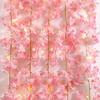 180cm Künstliche Rosa Kirschblüten LED Ranke Heim Zimmer Tischdekoration Garten Vorhänge Zubehör DIY Party Hochzeitsdeko