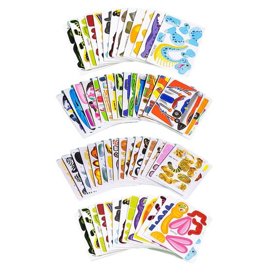 

100 шт./компл. детский 3D мультяшный пазл животное динозавр самолет обучение DIY 3D пазл образовательная сборка игрушка для малышей мальчиков девочек подарок 100pcs