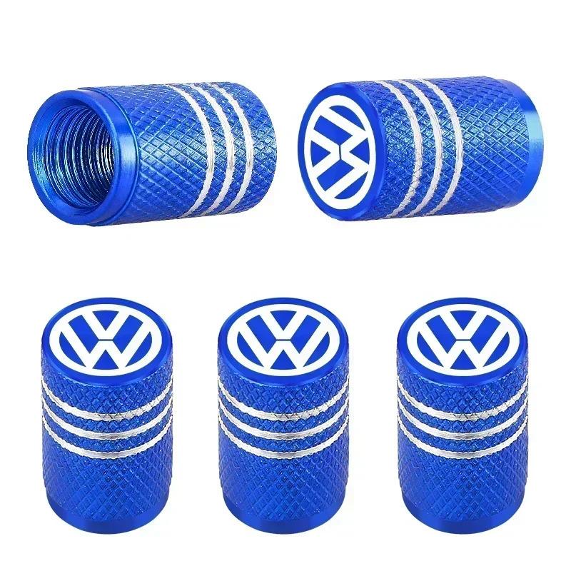 VW Metal Car Wheel Tire Valve Caps Aluminum Tire Wheel Stem Air Valve Cap For Volkswagen GOLF MK6 Polo Tiguan VW GTI CADDY PASSAT EN1