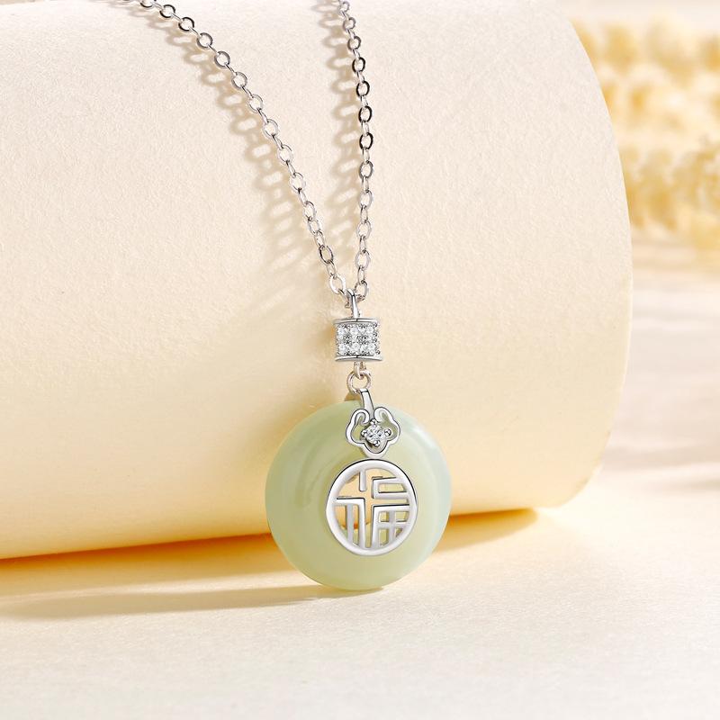 Compact Waist Lucky Safety Buckle Necklace Women Guochao New Chinese Pendant New Year'S Gift Women Premium Durable
