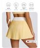 QYZJ High-Waisted Quick-Dry Pleated Skirt: Casual, Breathable, Anti-Exposure Running & Fitness Skort