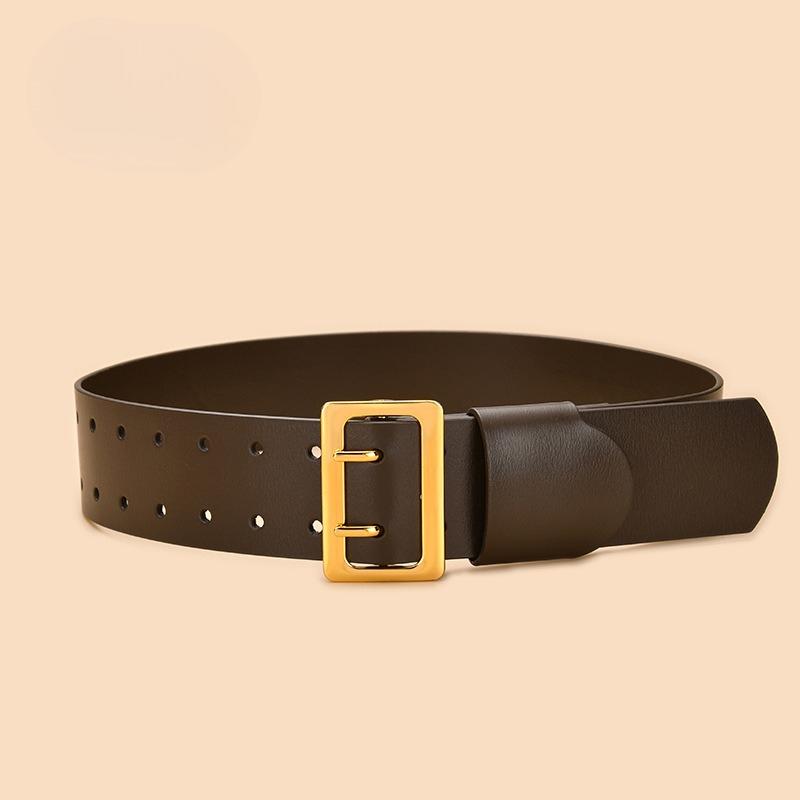 

Versatile Belt Decorative Belt Women s Wide Version with Skirt Coat European and American Ins Trouser Fashionable Leather Belt