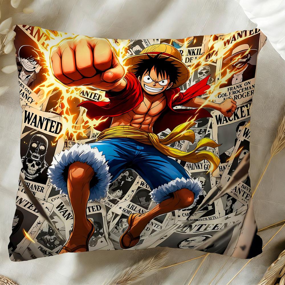 Pillow Covers Decorative Cushions for Sofas Anime OOnes PPieces Interior Decoration Home Decor Items Personalized Gifts Cover