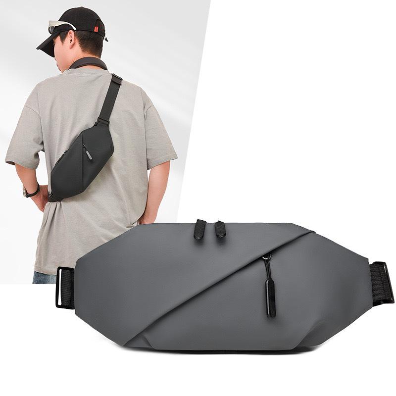 

Versatile Unisex Waist & Chest Bag - Trendy Outdoor Sport and Messenger Style 31x12x6 cm сірий колір