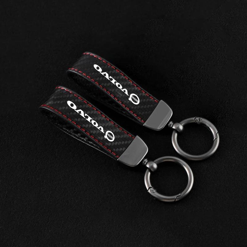 Car Carbon Fiber Microfiber Leather Key Chain Style Keychain For Volvo Xc60 Xc90 V40 V60 S60 V50 V90 S80 C40 XC40 V70 XC70 C30