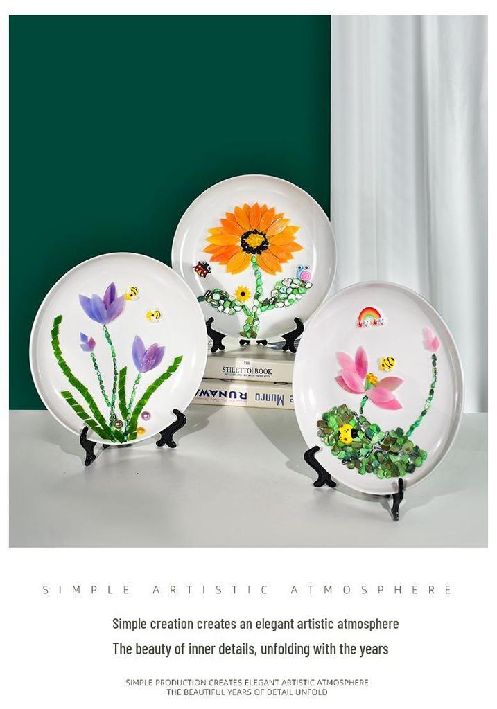 DIY Mosaic Plate Painting Kit: Creative Parent-Child Educational Ornament for Kindergarten