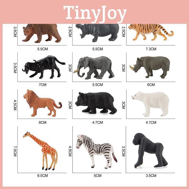 12pack Pvc Wild Animal Models For Kids Learning And Creative Play