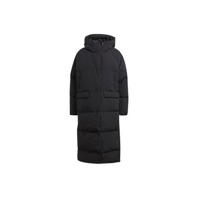 Sportswear Big Baffle Coat Long Down Jacket Water Repellent Loose Fit Black Women IK3159