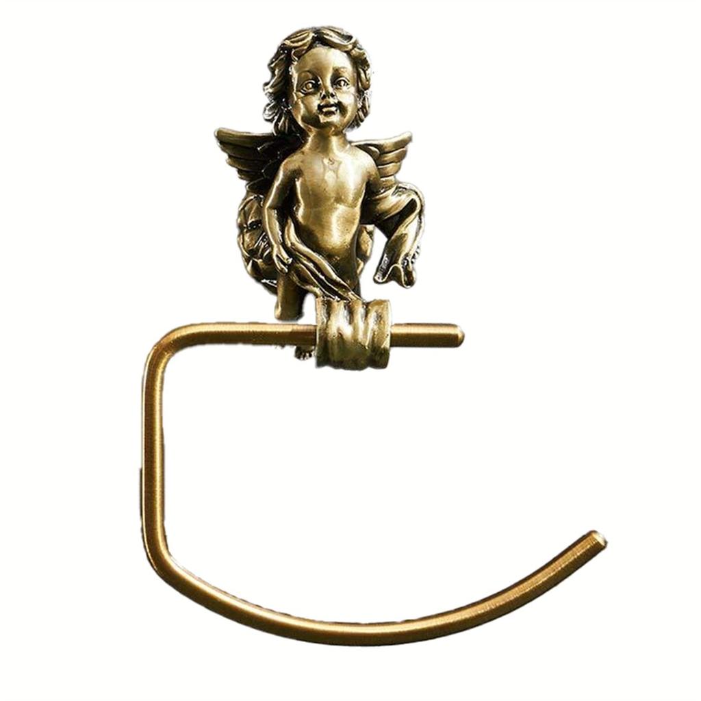 2026 New Retro Angel Towel Rack Towel Ring Bathroom Towel Hanger Toilet Towel Bar