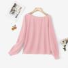 ZANZEA Women Off Shoulder Casual Long Sleeve Knitted Sweater Tops