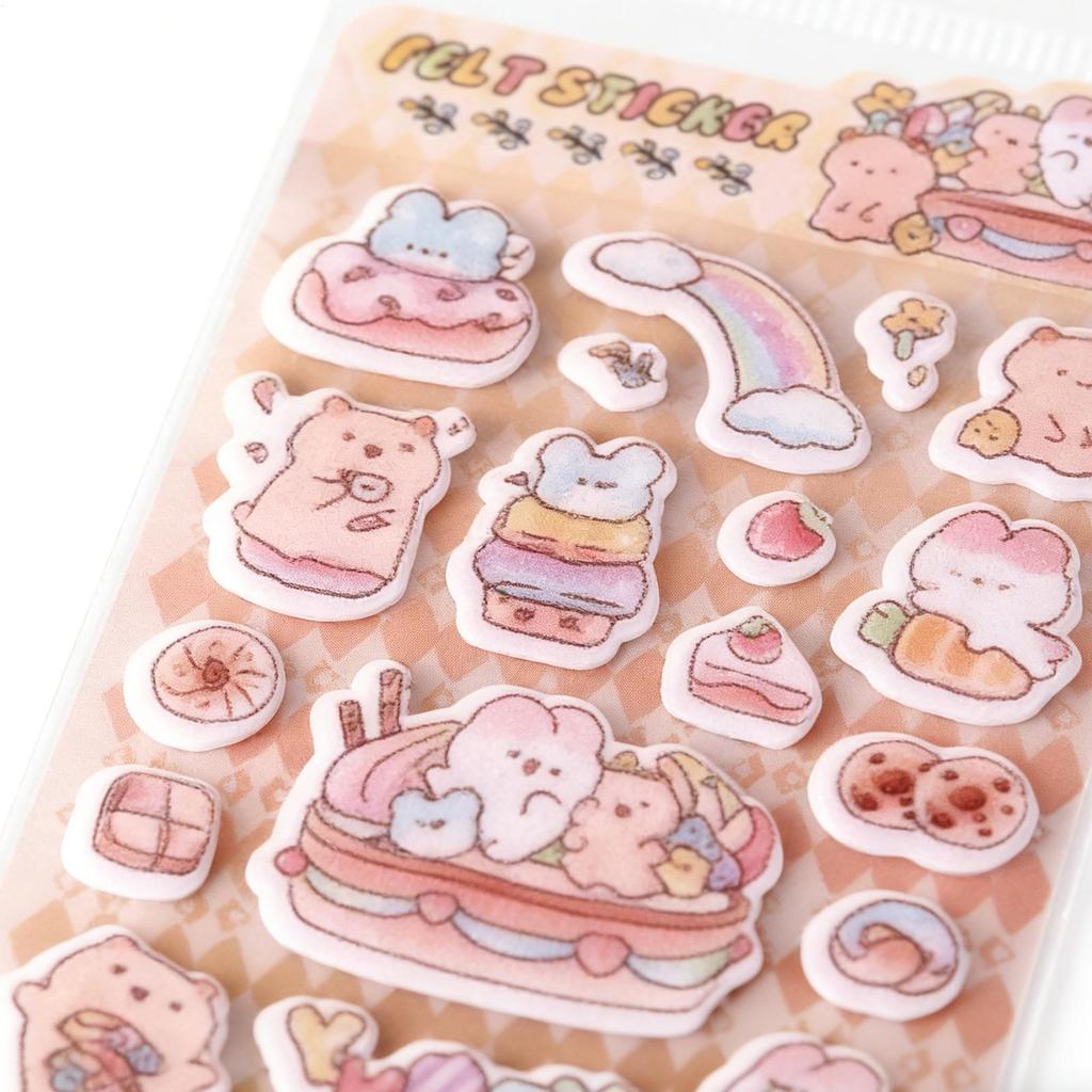 1 Sheets 3D Puffy Stickers For Kids Funny Cartoon Animal Stickers Self-adhesive Scrapbooking Sticker For Journal Notebook Decor