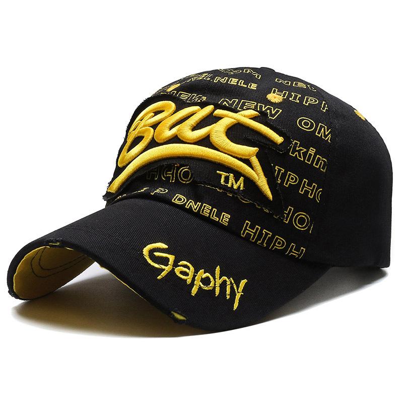 Hat Men'S Hip Hop Baseball Cap Korean Version Ins Tide Brand Summer Letter Embroidered Cap, Sun Protection Hat