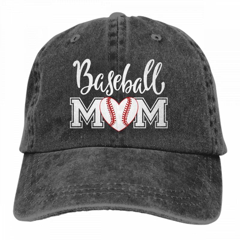 Baseball Mom Vintage Denim Baseball Cap for Men and Women Hiphop Caps for Men Adult Unisex Four Seasons Casual
