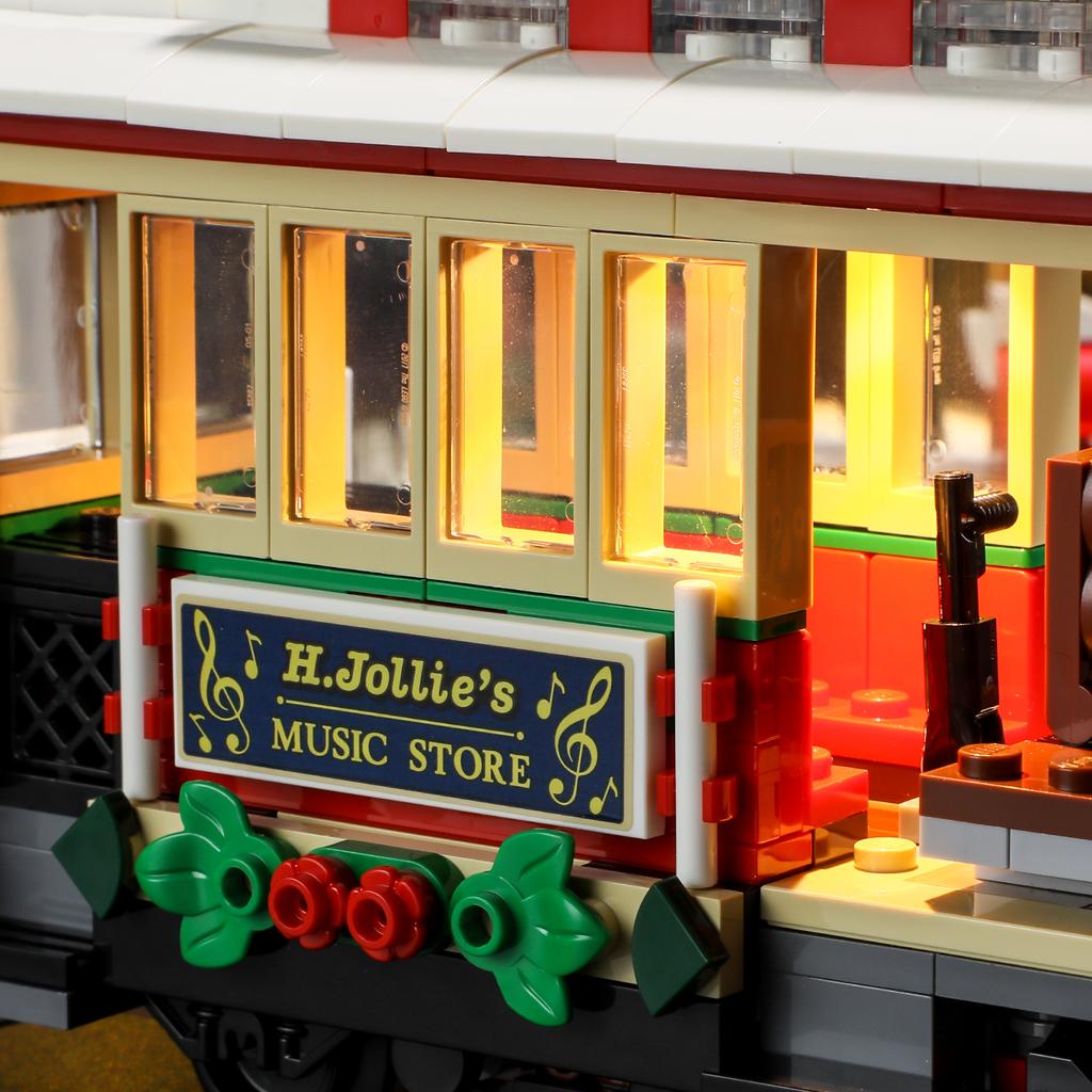 DIY LED Lighting Kit For LEGO® 10308 Holiday Main Street Winter Village Holiday Town Building Block Toy Decoration Adjustable Lighting Accessories