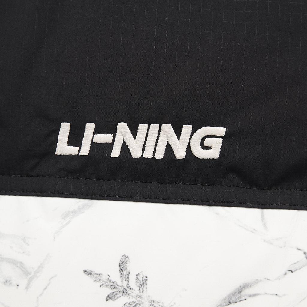 Li Ning Hot Pots Down Collection Sports Fashion Collection Down Jacket Unisex Black White Ice Crackle AYMU601-2
