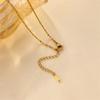 Melaard Tiger's Eye 18K Gold Stainless Steel Pendant Necklace for Women
