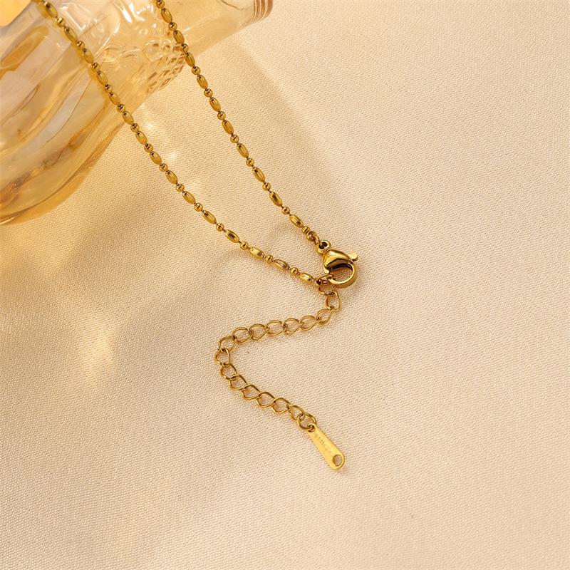 Melaard Tiger's Eye 18K Gold Stainless Steel Pendant Necklace for Women