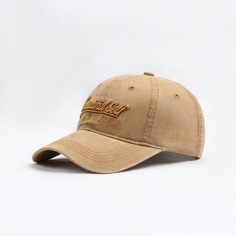 New Cotton Soft Top Cap Men's and Women's Three-dimensional Embroidery Simple Casual Travel Baseball Cap