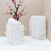 Realistic Leaf Pattern Flowerpot Molds Cements Mould Silicone Material for Vase