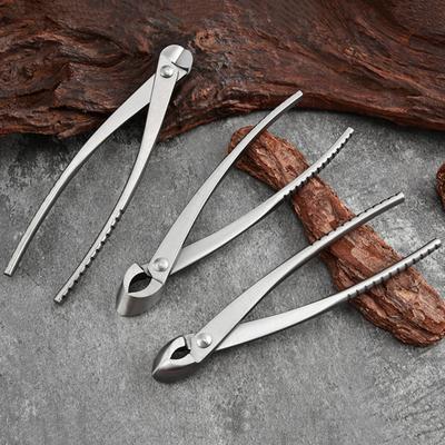 Ferramenta Bonsai Aço Inoxidável Cortador Côncavo Cortador de Botões Cortador de Arame Alicate Jin Divisor de Tronco Tesoura Bonsai Pesada Ferramenta de Jardinagem para Poda e Cuidados