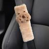 New Cute Cartoon Capybara Universal Car Seat Belt Cover Imitation Rabbit Fur Long Plush Auto Safety Shoulder Pad For Kids Ladys