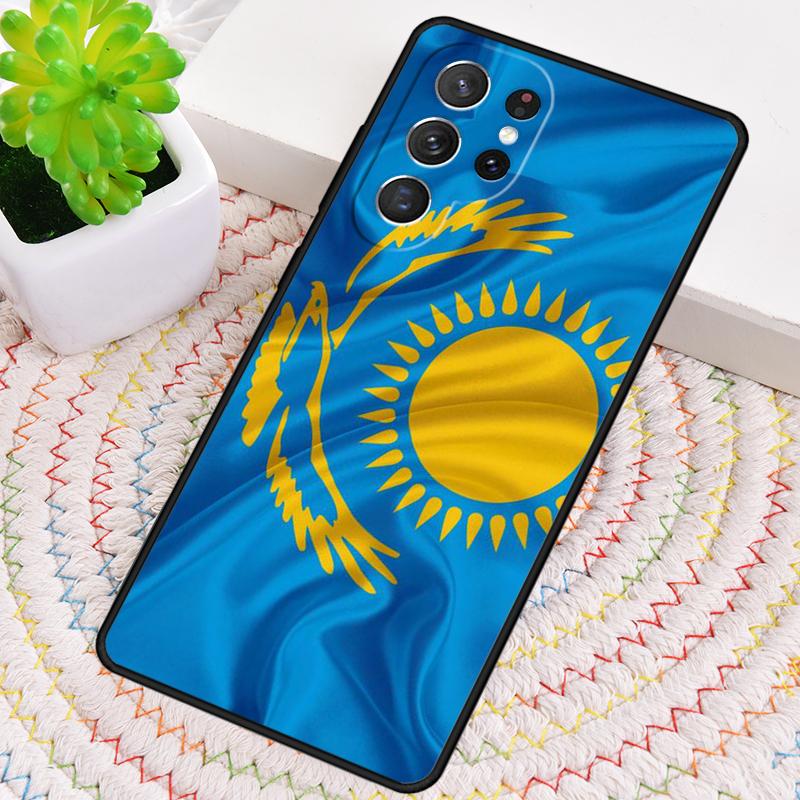 Kazakhstan Flag print Silicone Phone Case For Samsung Galaxy note 10 pro S26 S25 S24 S23 S22 S21 Plus S25Ultra Capa Cover