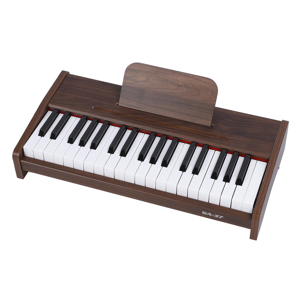 Piano Keyboard 37 2.2cm Key Walnut Grain Pattern Electric Keyboard for Beginners and Experienced